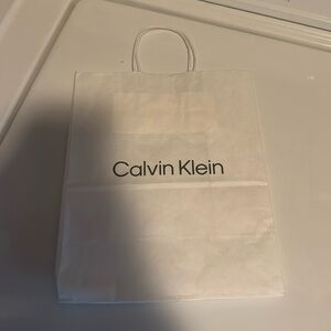 Brand new Calvin Klein empty gift bag white total of 1 1pc gift giving